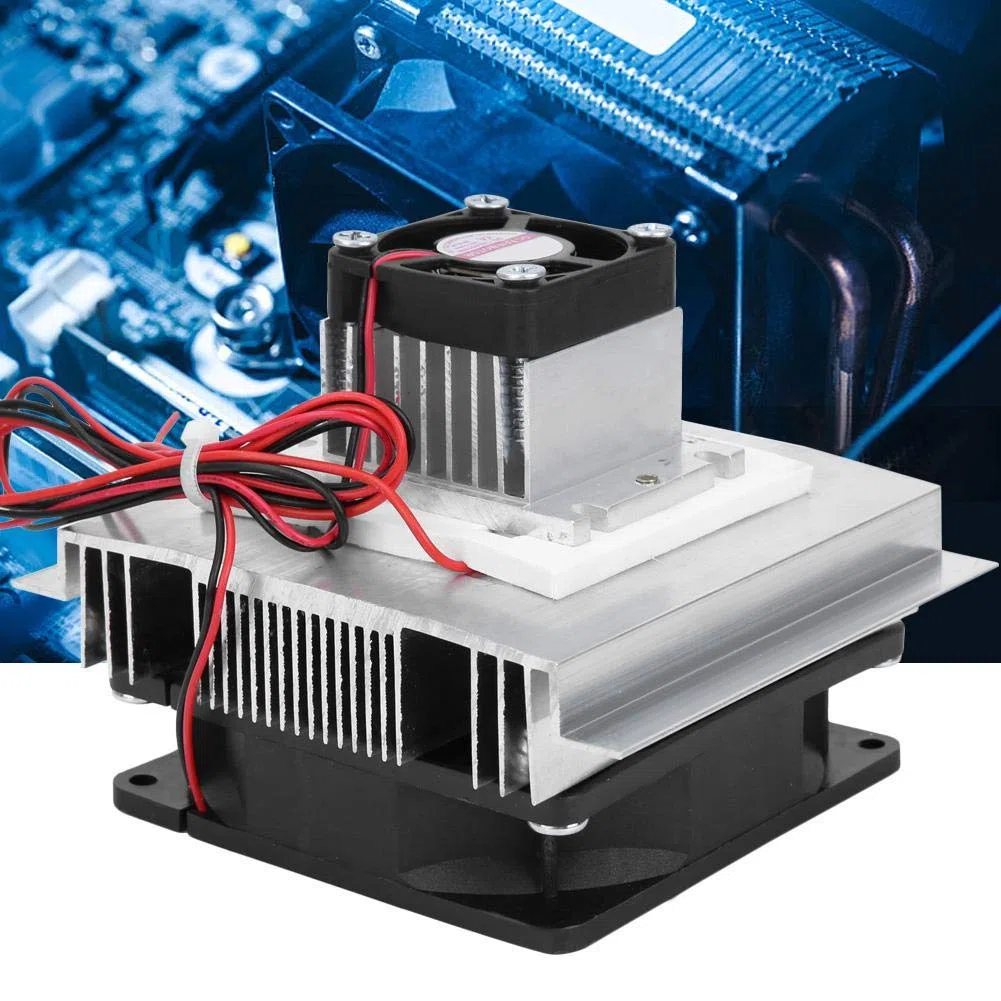 Módulo Enfriador de Refrigeración Termoeléctrico Peltier 60W XD-35 de Refrigeración por aire Disipador Térmico Kit de Bricolaje para de Espacios Pequeños(With Cold End Fan)