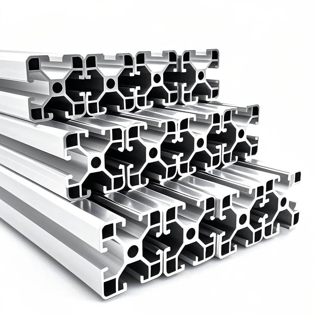 12 Piezas Perfiles de Aluminio 4 x 4 cm, 20 cm, Perfil de Construcción Ranura 8 Estándar Europeo, Anodizado Riel Lineal