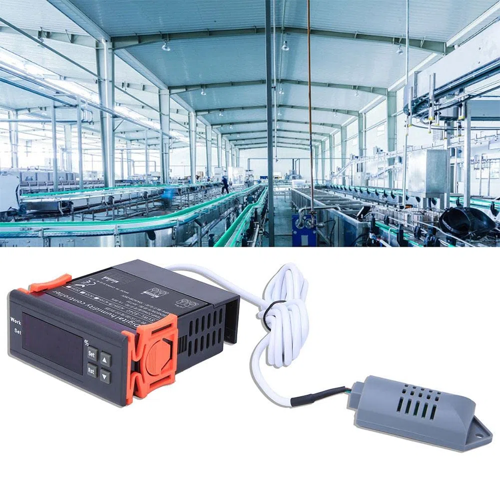 DEWIN Control De Humedad, Controlador De Humedad Digital 220V Rango de Controladores de Control Digital De Humedad Del Aire 1-99% De Humedad Relativa Tipo HM-40
