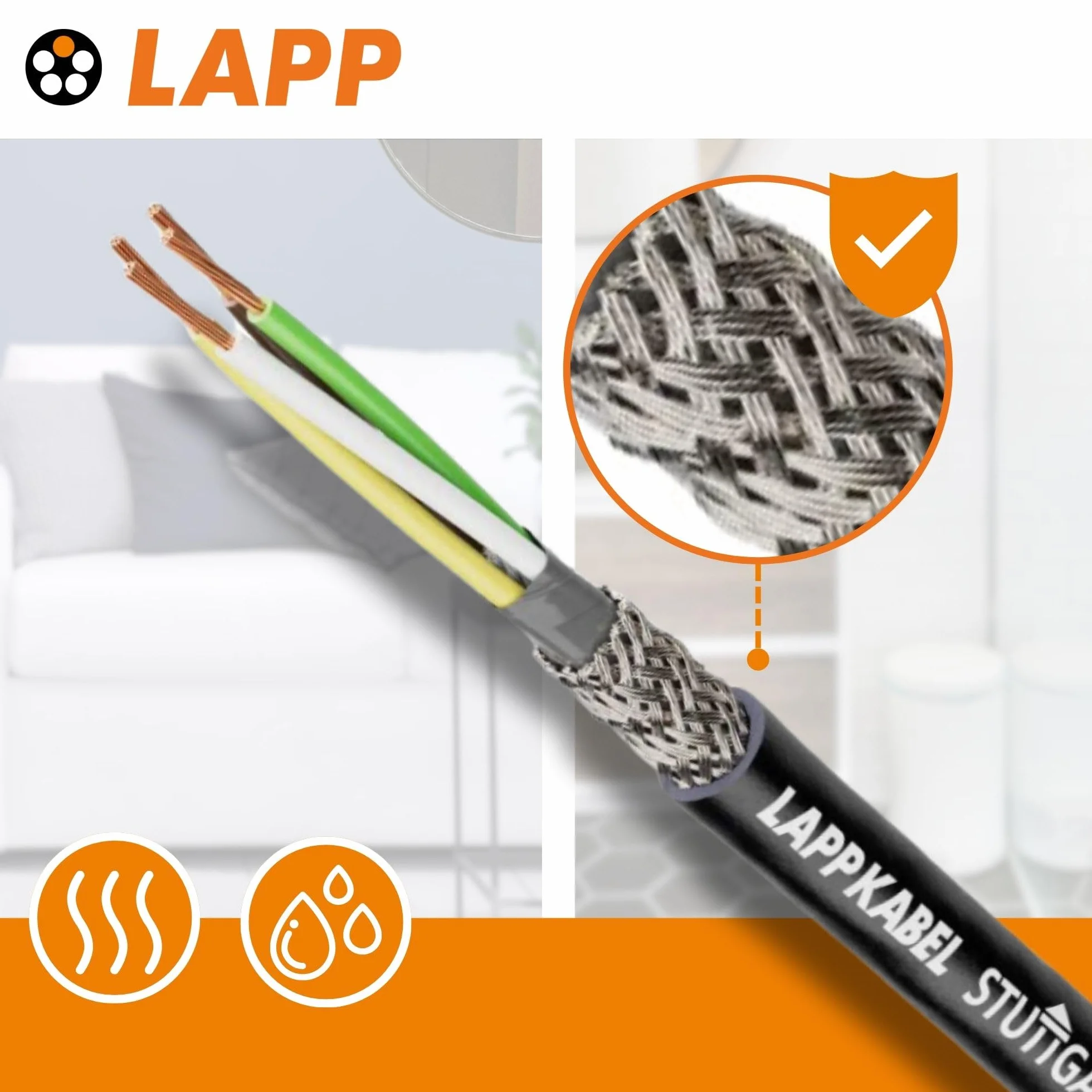 Lapp 1030517 LiYCY - Cable de control blindado apantallado (10 m, 2 x 0,5 mm², resistente a los rayos UV, 2 conductores, cable de datos para exteriores, cable de soldadura, cable de conexión, LED)