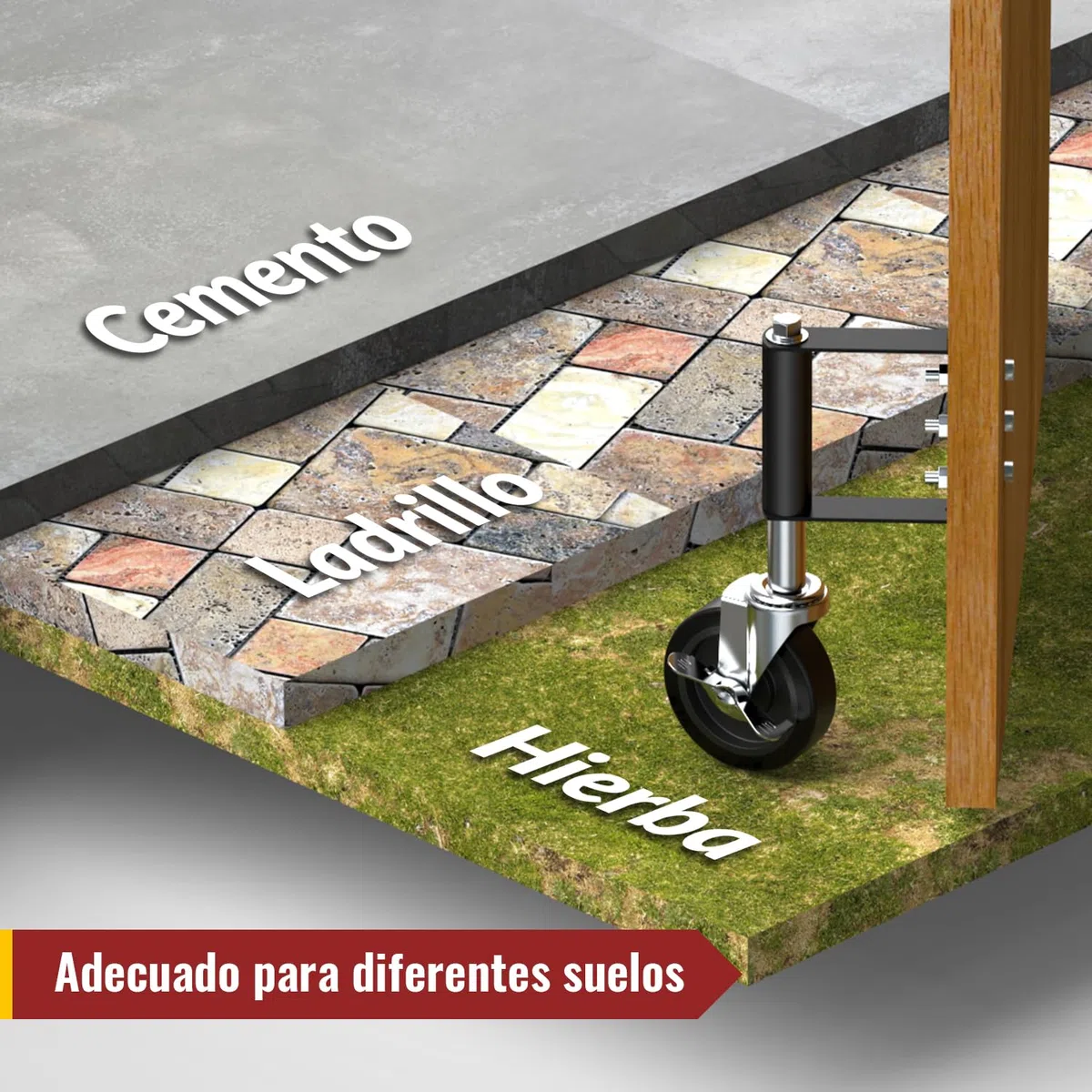 HOLKIE Rueda de puerta resistente de 100 mm rueda con muelle para puerta ruote giratoria para portón de madera y valla capacidad 100 kg Negra (2 piezas)