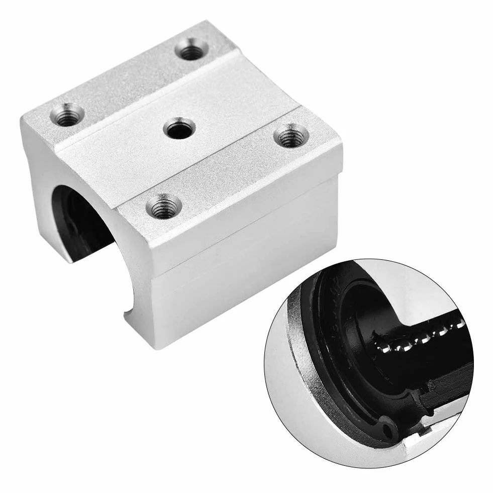 Rodamientos lineales de bolas 4 Uds SBR16UU bloque deslizante de cojinete de movimiento lineal abierto para CNC de aluminio de 16 mm