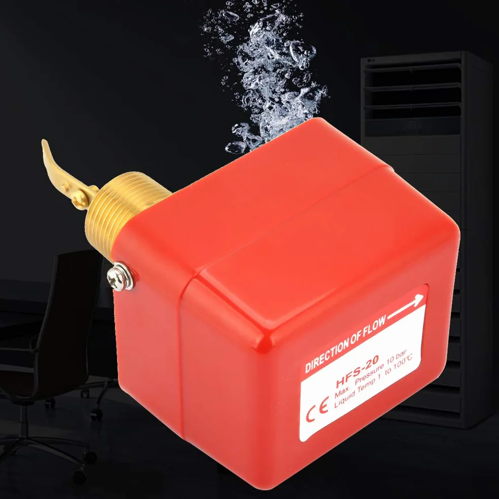 Interruptor de Flujo de Líquido de 3/4 ", Interruptor de Control de Paleta de Flujo de Agua HFS-20 dn20 Contacto SPDT 6-380V