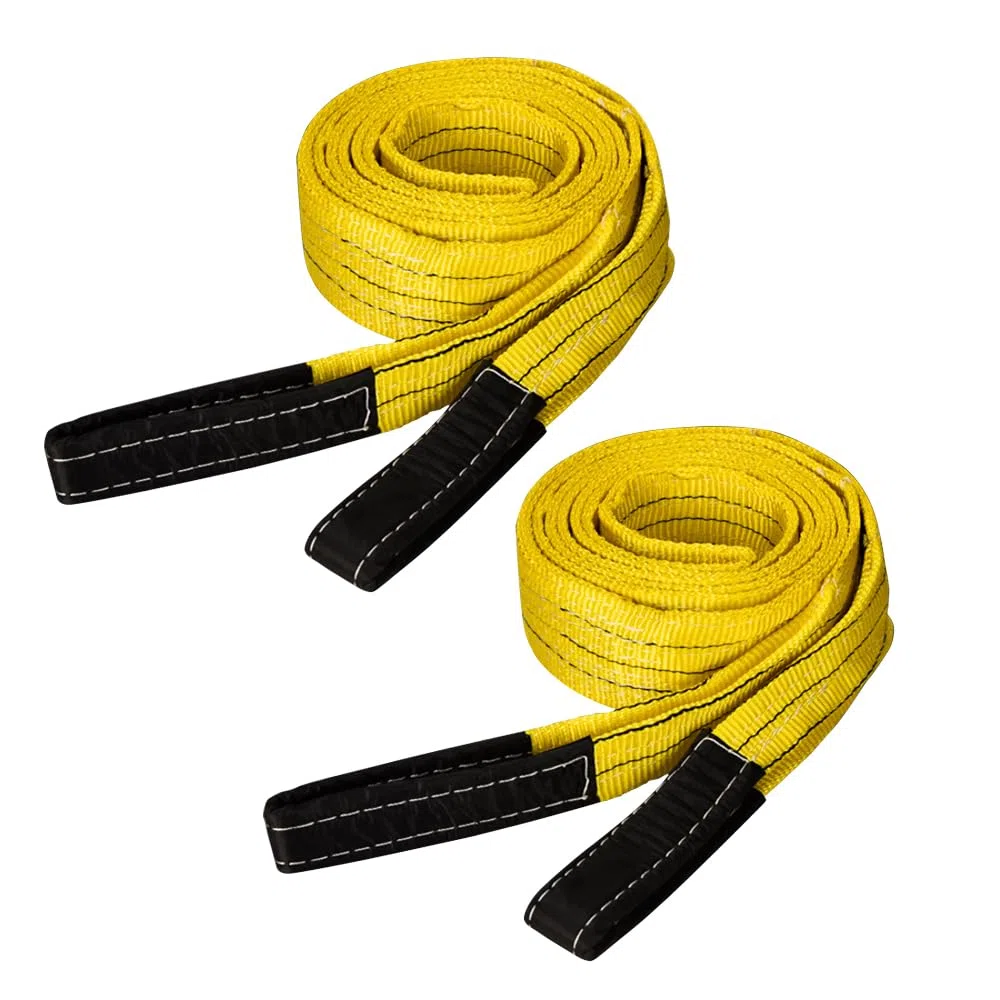 Paquete de 2 Eslinga de elevación de Bucle Eslinga Redonda Alta Resistencia Correa de Carga, 3 Tonnen - Longitud: 3m, Ancho: 5cm