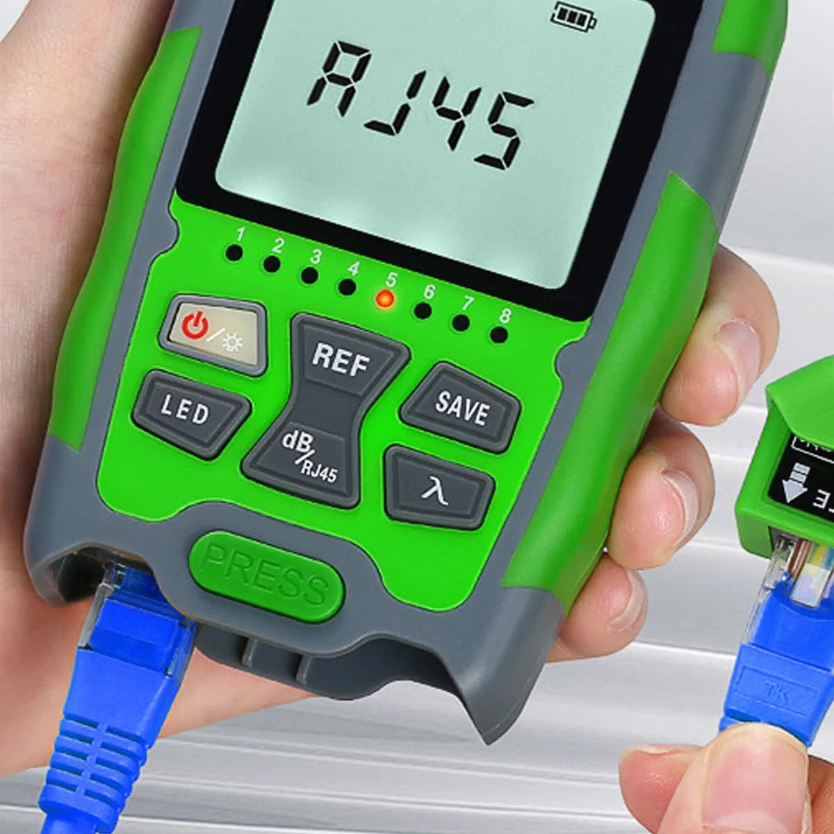 Medidor de Potencia de Fibra óptica, comprobador de Cable óptico de -50 a +26 dBm con Pantalla Digital