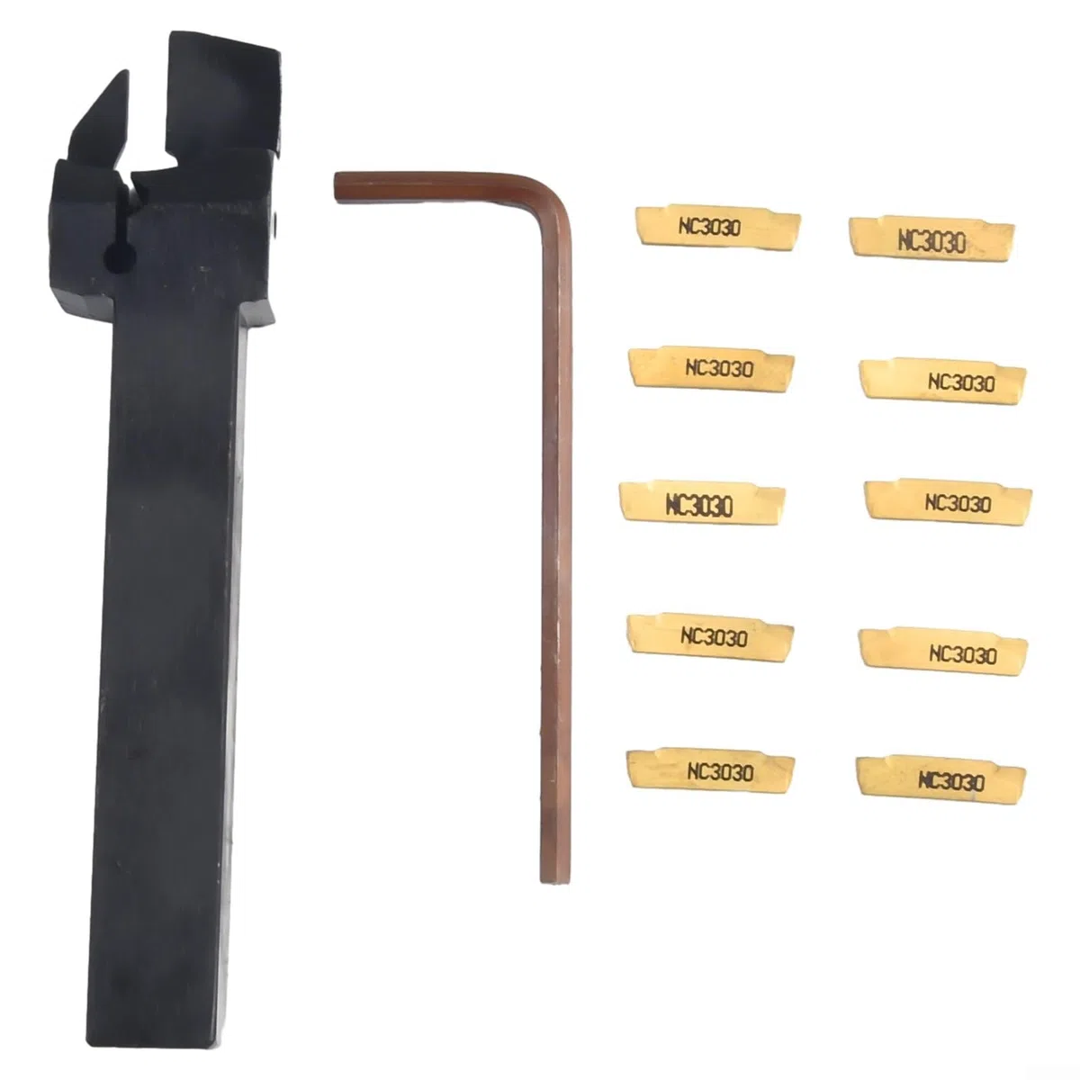 Zoegneer MGMN200 - Inserto de carburo + con MGEHR1212-2 - Kit de soporte de herramientas de torno de corte de ranura