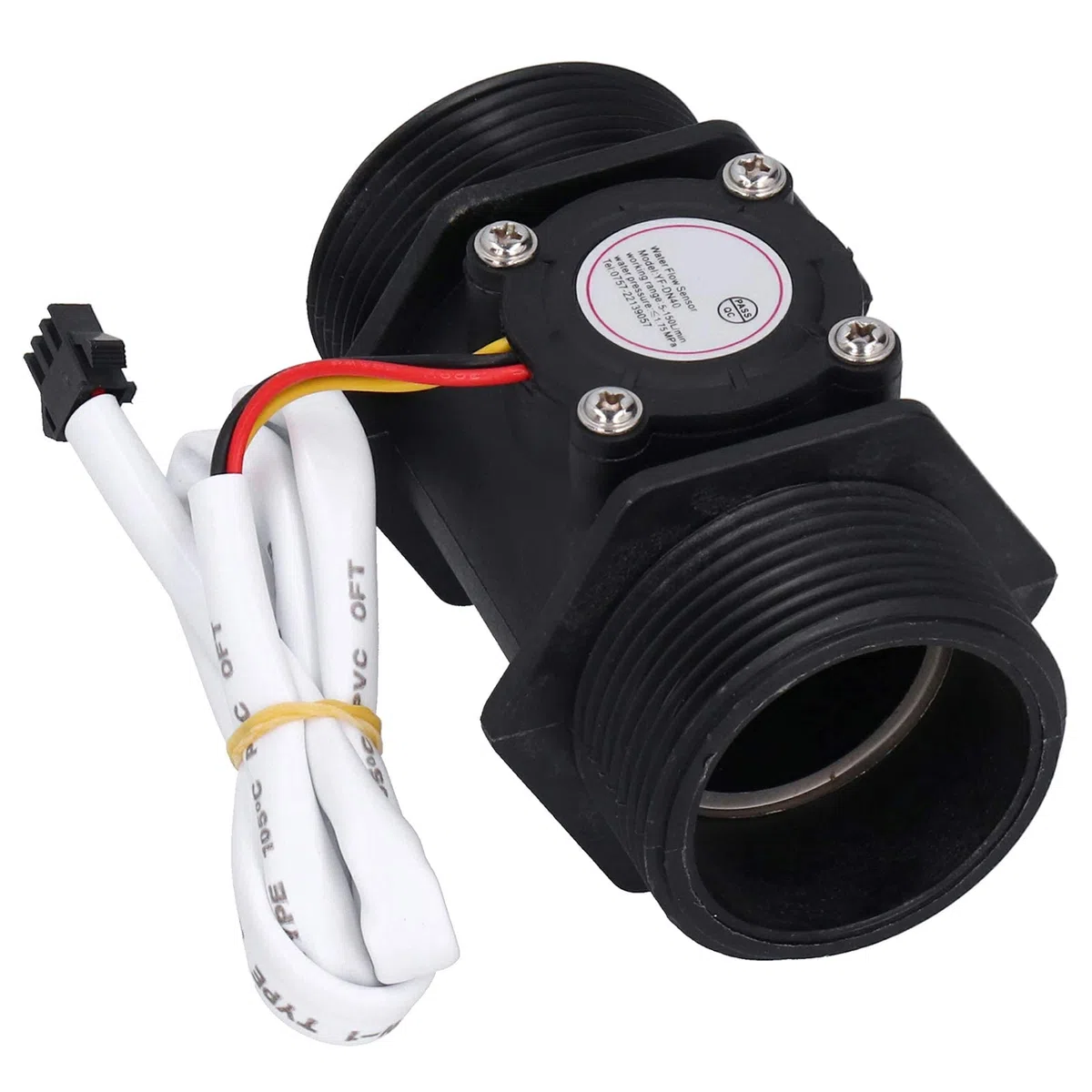 Sensor de Flujo de Agua Medidor de Flujo de Turbina Hall G1.5in YF-DN40 DC 3-24V para Máquinas Expendedoras de Agua Máquinas de Tarjetas de Cré