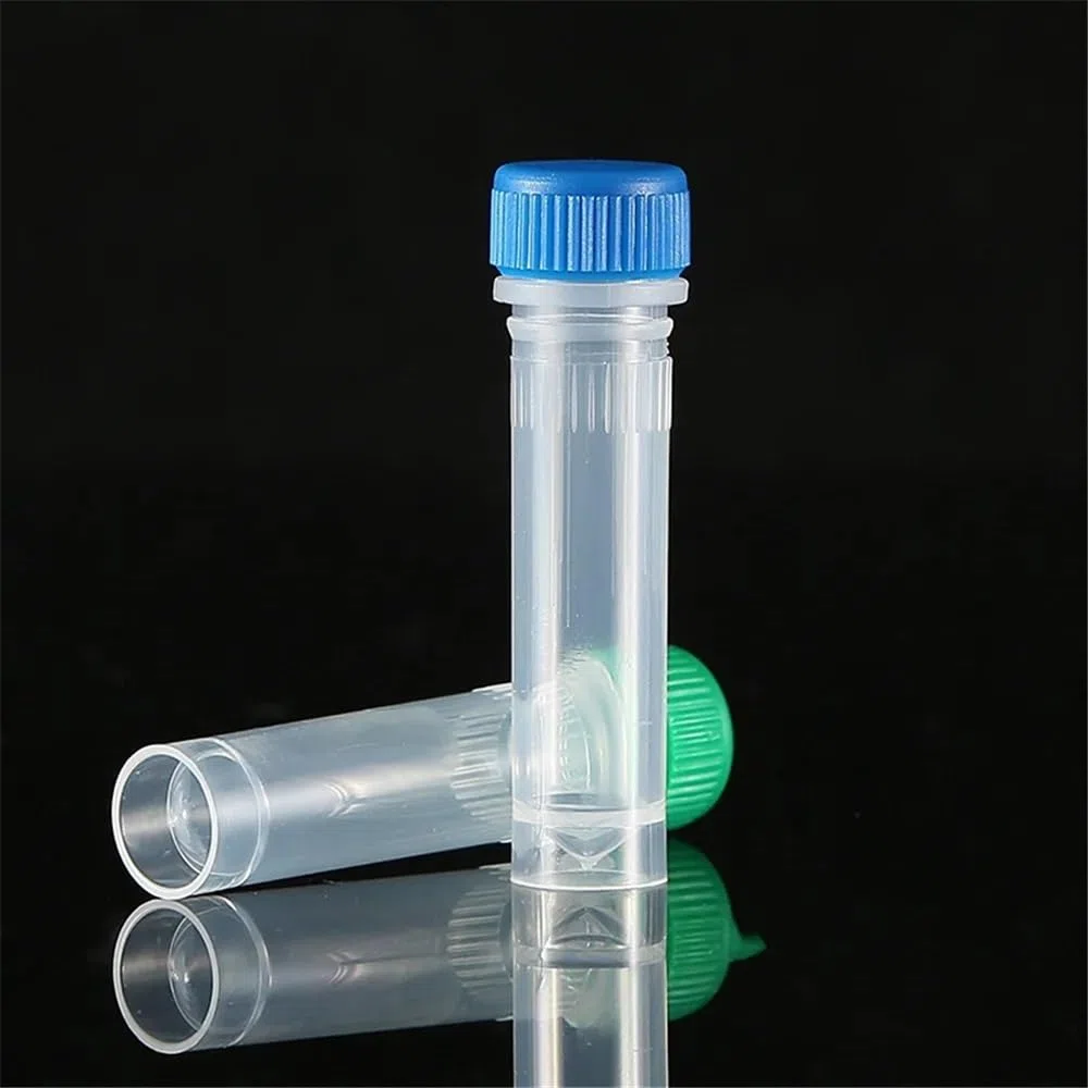 Cristalería de Laboratorio 100 tubos de criopreservación de 1,5 ml, tubos de laboratorio, tubos de centrífuga, criotubos for laboratorio con tapa
