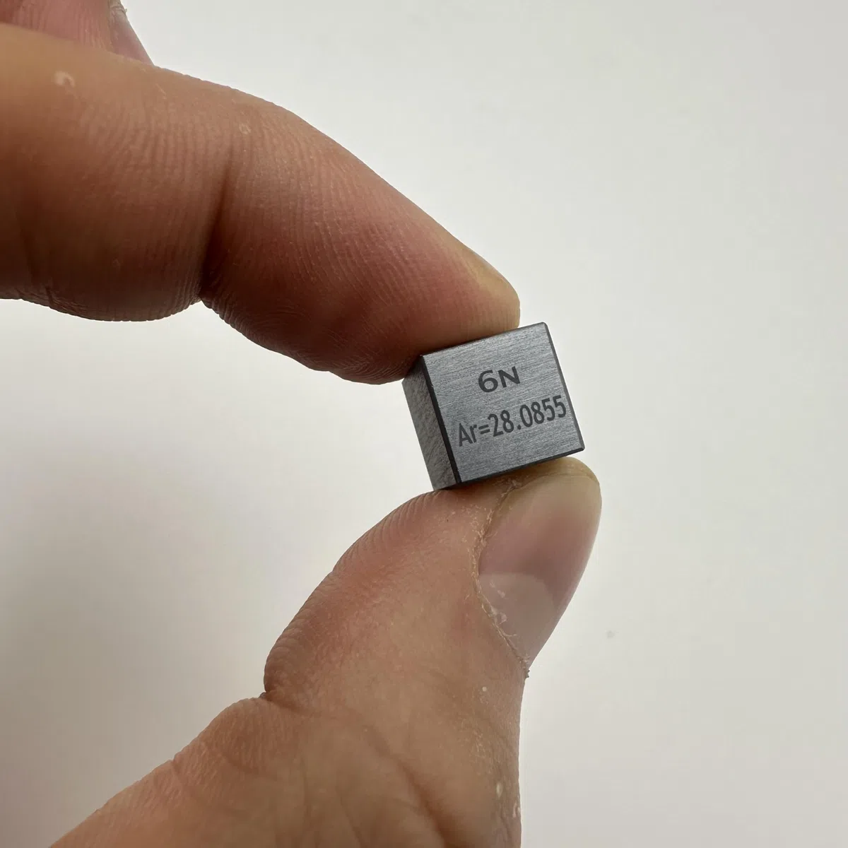 Cubo de densidad de metal de 10 mm con caja de acrílico, herramienta de enseñanza de pureza del 99,95%, regalo para estudiantes, profesores, amantes de la química, colección de aficiones, experimento