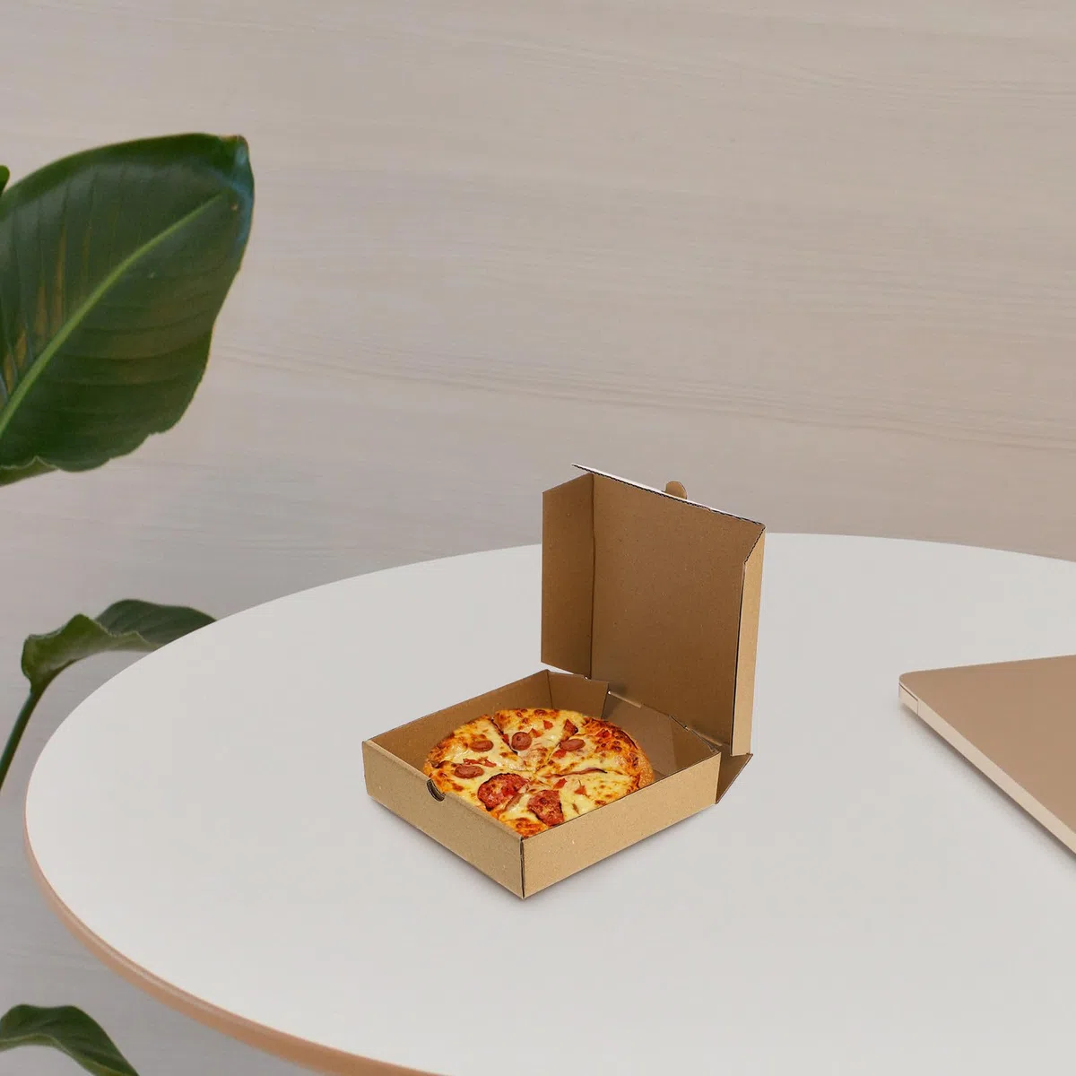 de Pizza Resistentes y Elegantes y Proteger Alimentos 10 Cajas de Papel Kraft Marrón para Llevar en Pizzerías y Restaurantes