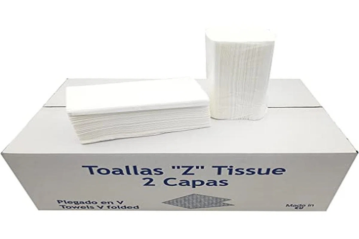 Caja de 20 paquetes de Toallitas Z Tissue o toallas Zig Zag secamanos