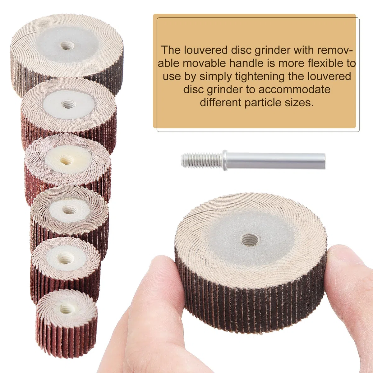 HSEAMALL 22 unidades de lijadora de láminas, accesorio de lijado para taladro de 1/4 pulgadas Shank Sanding Paper Polishing Wheel for Drill Rotary Tool