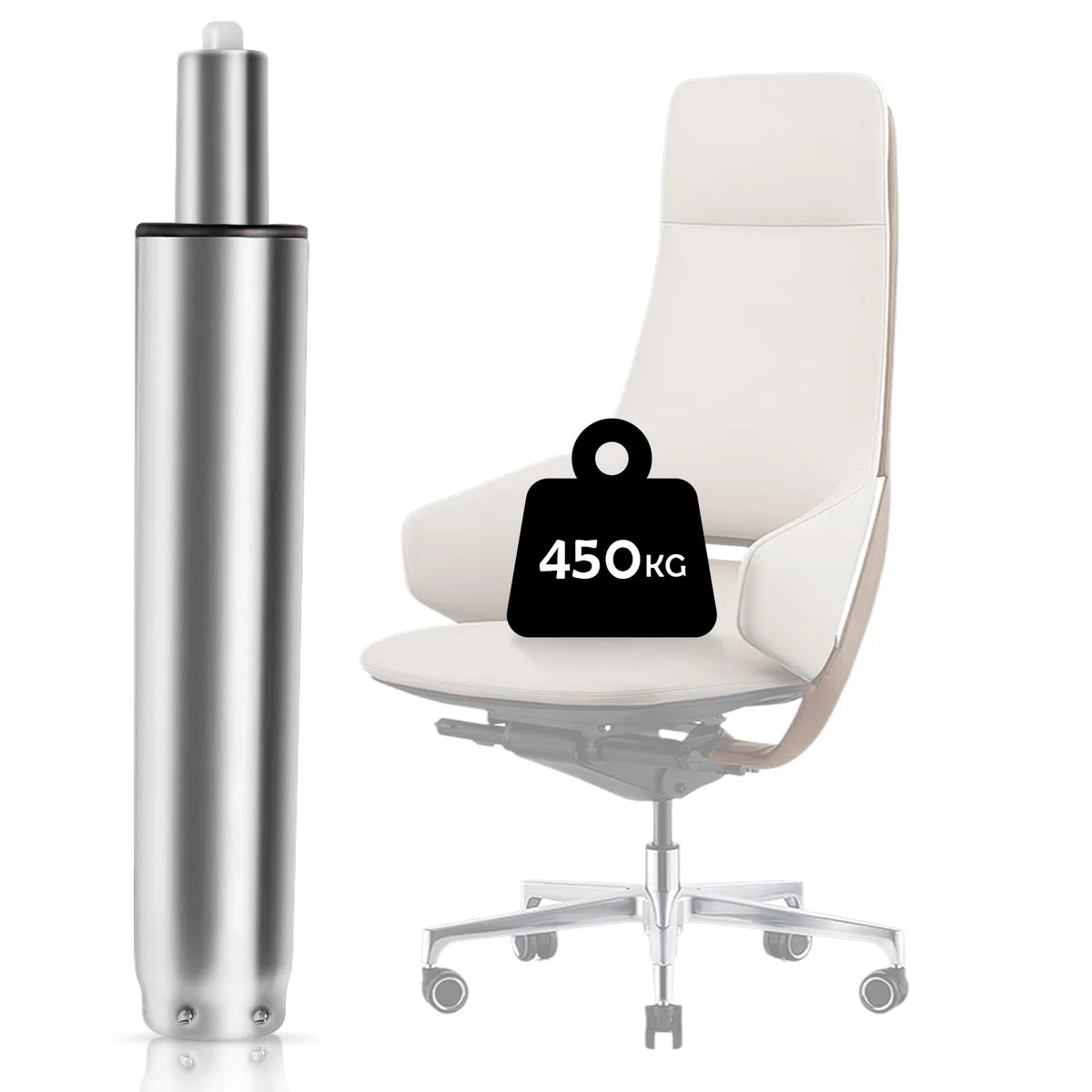 PRZRAO Resorte de Gas de Repuesto para Silla de Oficina, Amortiguador de Gas para Sillas Giratorias, Cilindro de Gas Ajustable en Altura, 290-430mm Repuesto Cilindro Elevador de Gas 1000LBS(450kg)