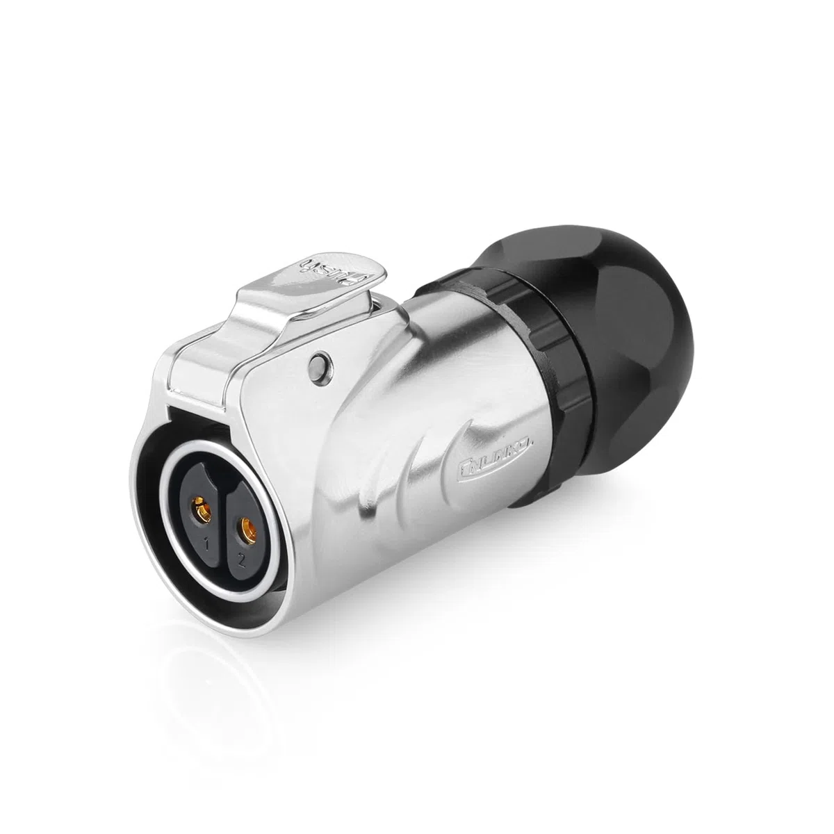 CNLINKO LP20 2-Pines Conector impermeable con montaje inverso, IP68 hembra y macho, Para aplicaciones automotrices y equipos exteriores (2 pines Metal)