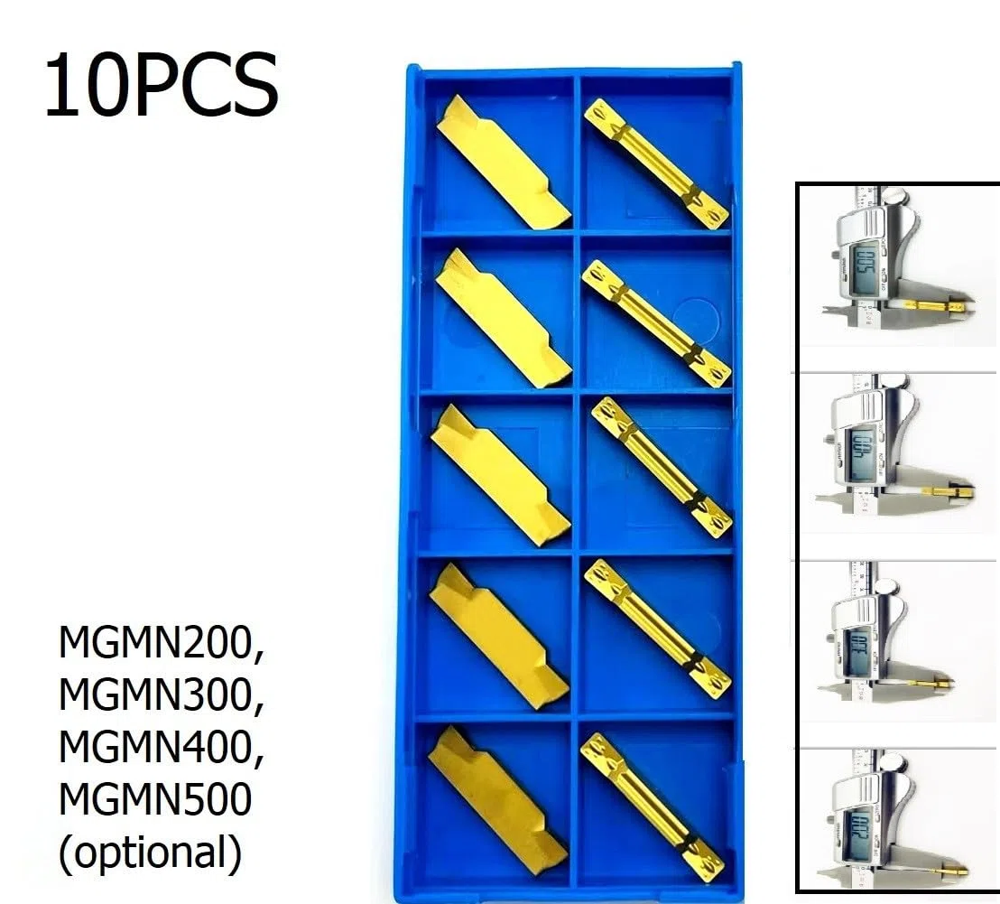 MGMN200 MGMN300 MGMN400 MGMN500 NC3020 Insertos de ranurado de carburo para aplicaciones de torno con revestimiento CVD para procesamiento de hierro fundido y acero, 10 piezas (MGMN500)