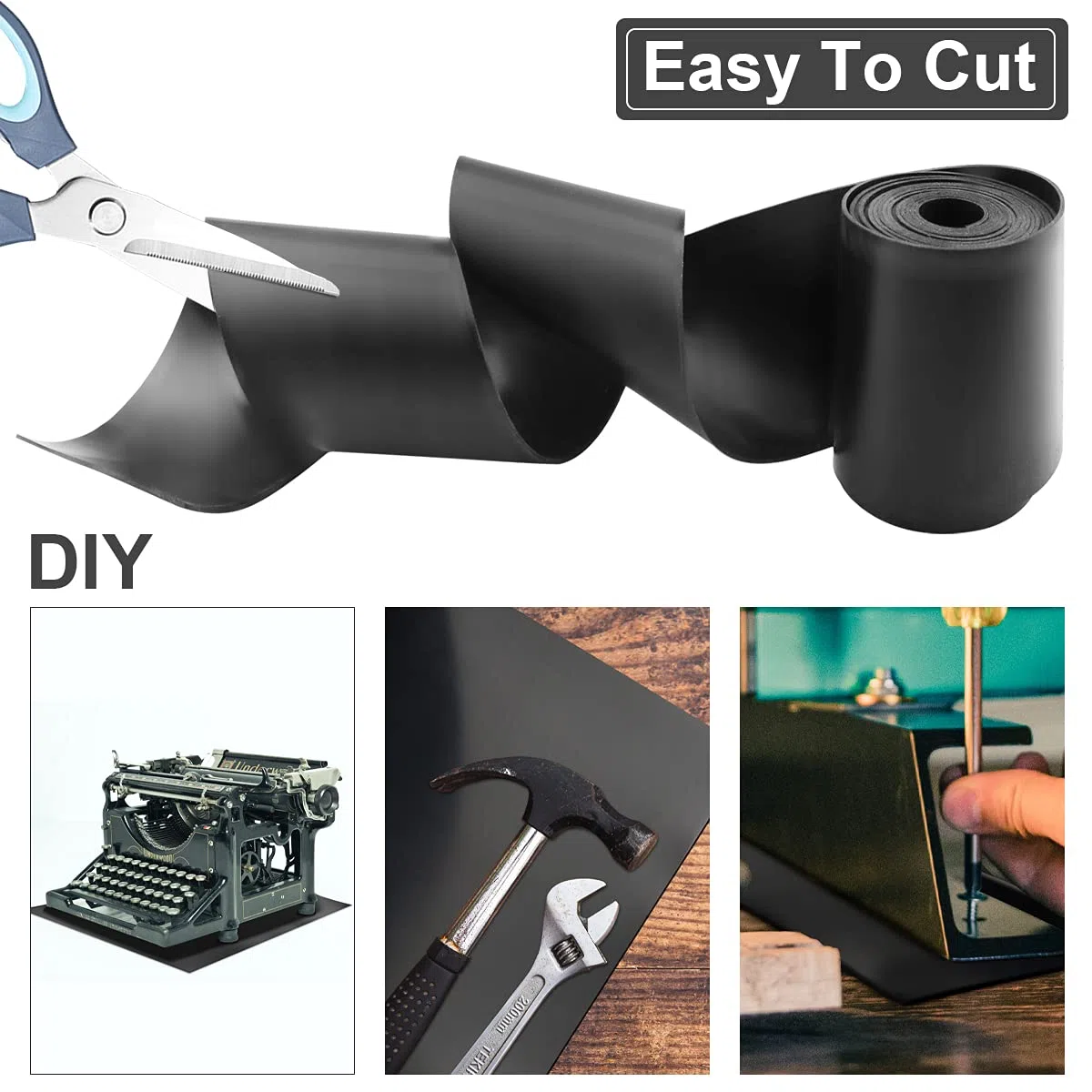 Plancha de goma de neopreno, 300 mm de ancho x 3 mm de grosor x 0.6 m de largo, tiras de goma de neopreno para juntas de bricolaje, artesanía, almohadillas, antivibración, antideslizante