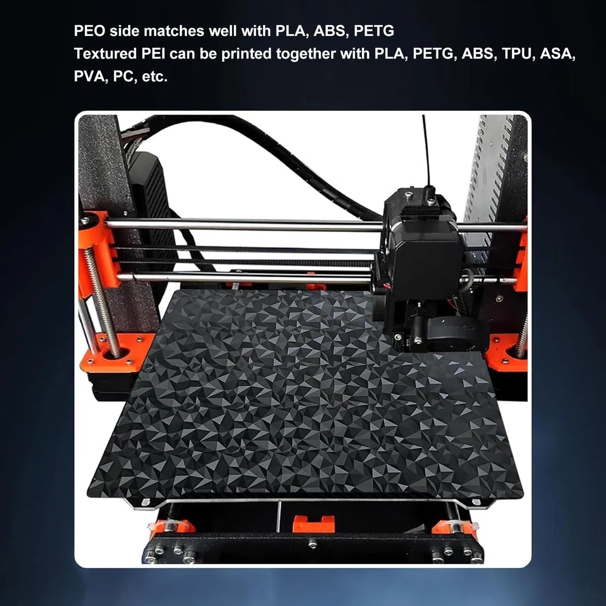 Placa de Construcción de Doble Cara para Impresoras 3D Prusa I3 MK3, MK3S+, MK4, MK2.5S, PEO y PEI Texturizado de 10 X 9,49 Pulgadas, PLA, ABS, PETG, TPU, Impresión ASA