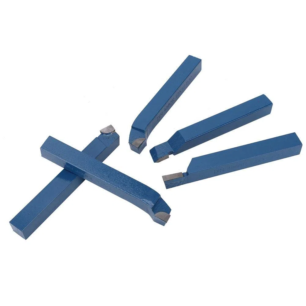 Juego herramientas torno 5piezas, cabezal soldadura carburo herramienta torneado máquina ensamblaje piezas corte insertos torneado para procesamiento tornos industri(10x10mm)