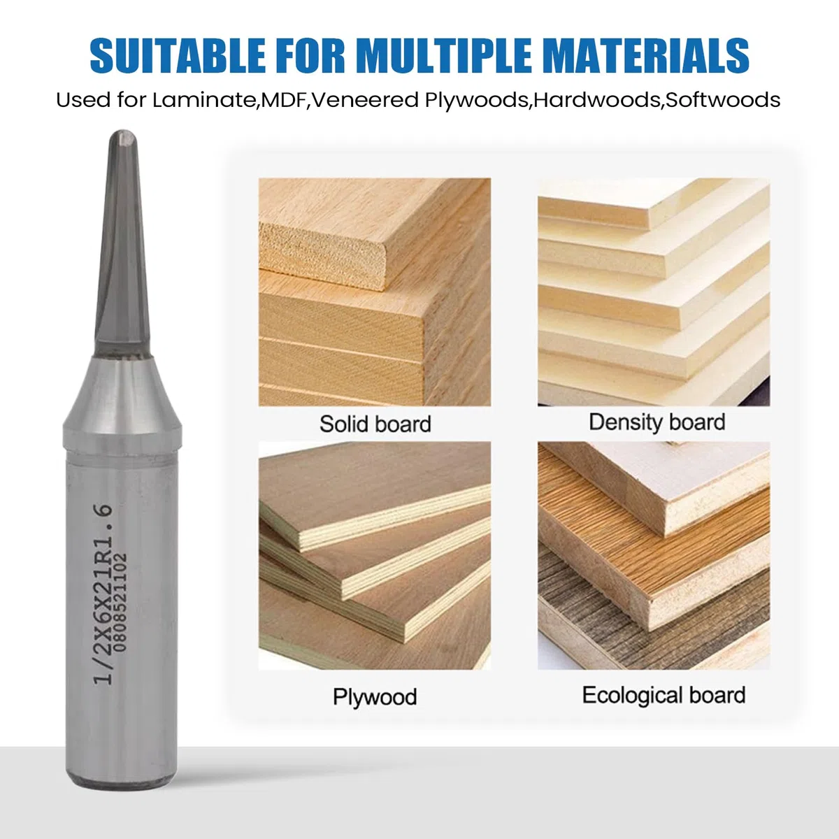 Fresa de madera – Precisión de 12,7 mm y 6,35 mm | Fresa de metal y herramienta de fresado, para madera, laminado, taller de bricolaje, fresado de ranuras, corte, tallado,