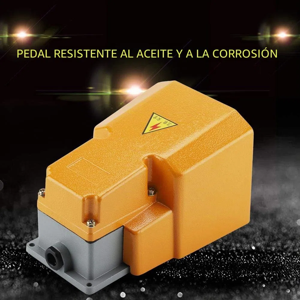 GOTOTOP Interruptor de pedal industrial momentáneo Foot Pedal Switch Foot Controller pedal interruptor, 250 V 10 A