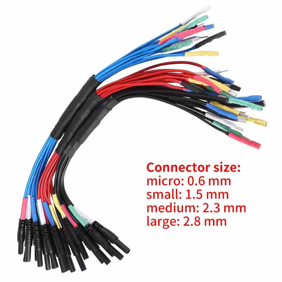 Cables de arranque universal de 6 canales, cables de arranque HT306 para osciloscopio de diagnóstico automático 1#