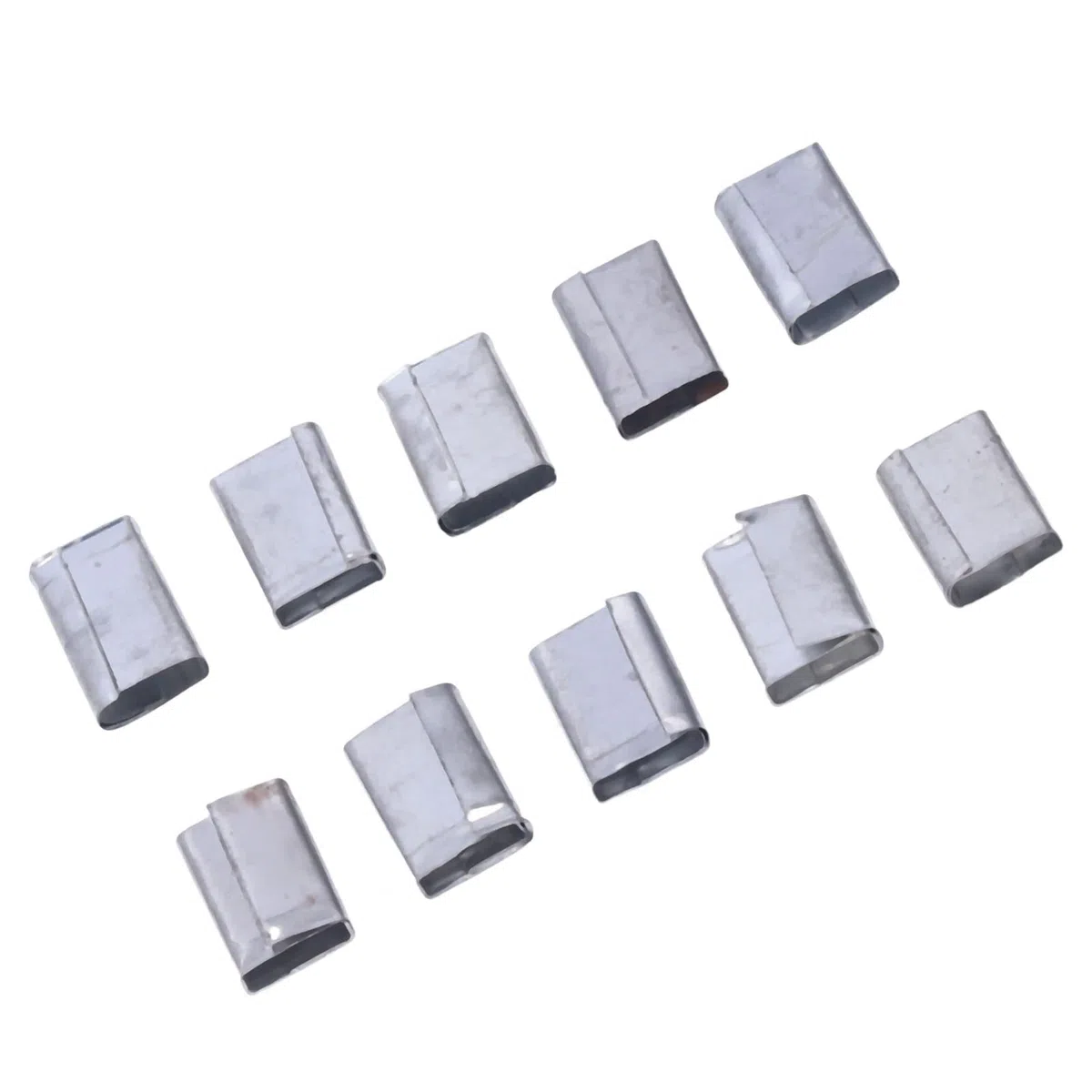 Clips de Flejado de Chapa de Hierro de 1KG, Buena Capacidad de Sujeción, Compatibles con Todas las Herramientas Combinadas, para Cinta de Embalaje de PP de 12-16mm