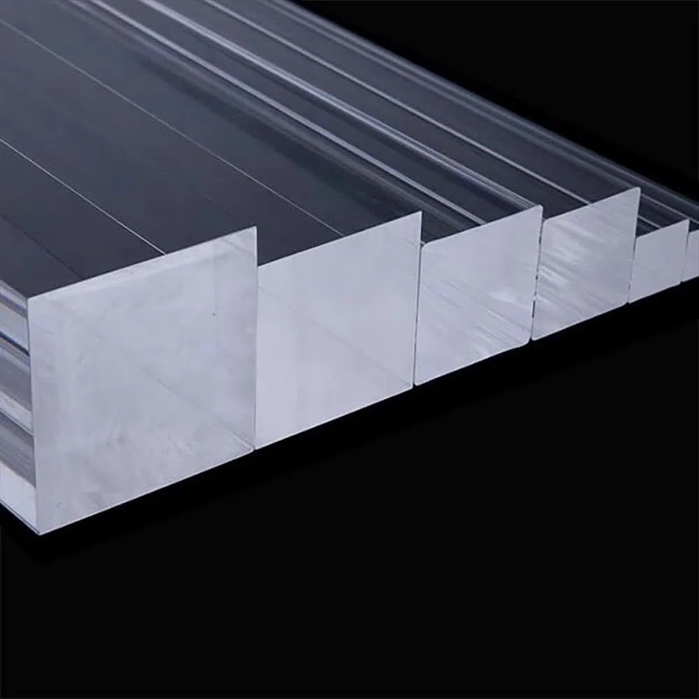 Varillas sólidas cuadradas de PMMA, 10 Uds., 100mm, 200mm, 300mm, 500mm, varillas transparentes extruidas, barra cuadrada acrílica(500MM*5 * 5MM)