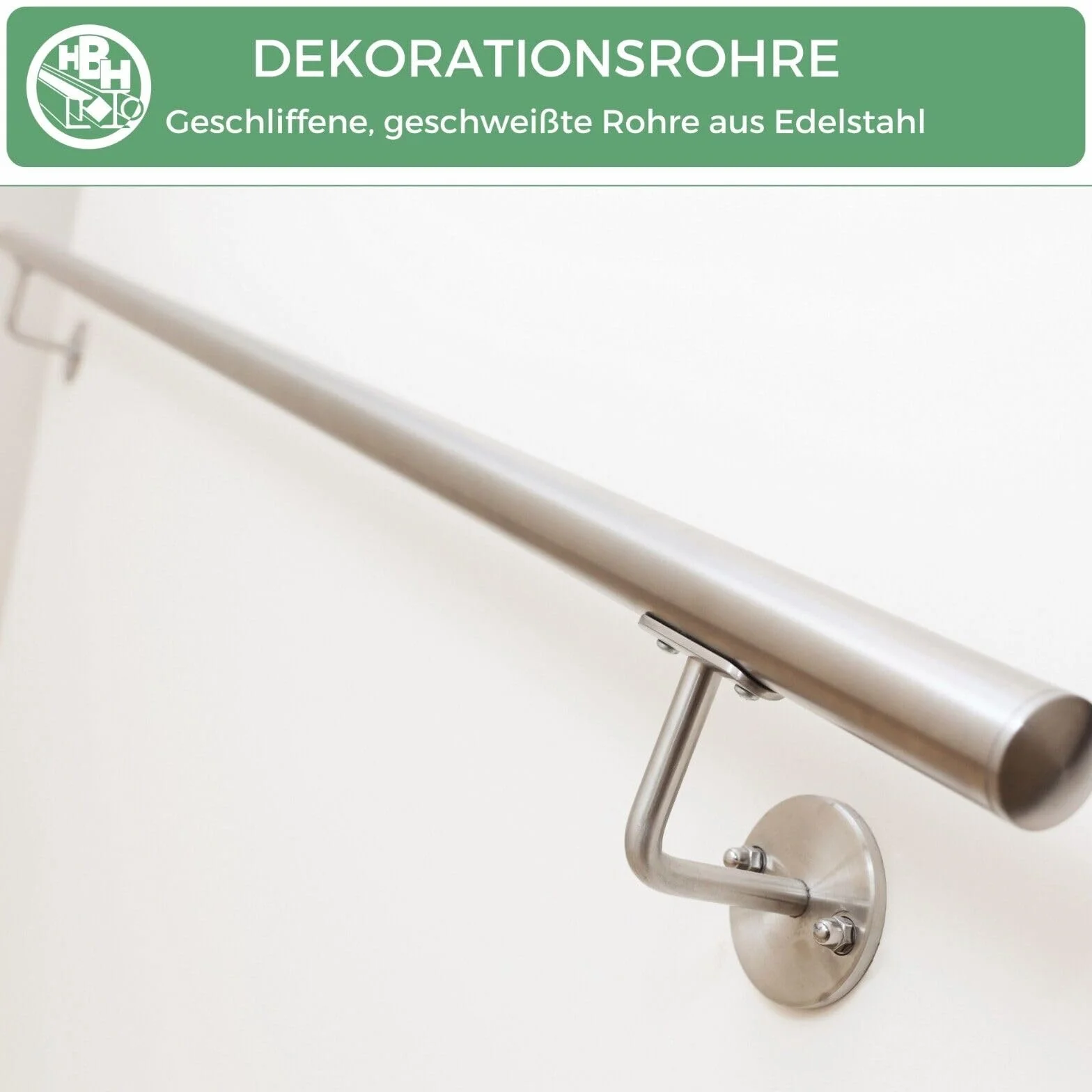 Tubo redondo/acero inoxidable/pulido Korn240 / WST 1.4301 / V2A / Grosor de la pared: 2 mm (diámetro 33,7 mm; longitud: 1500 mm)