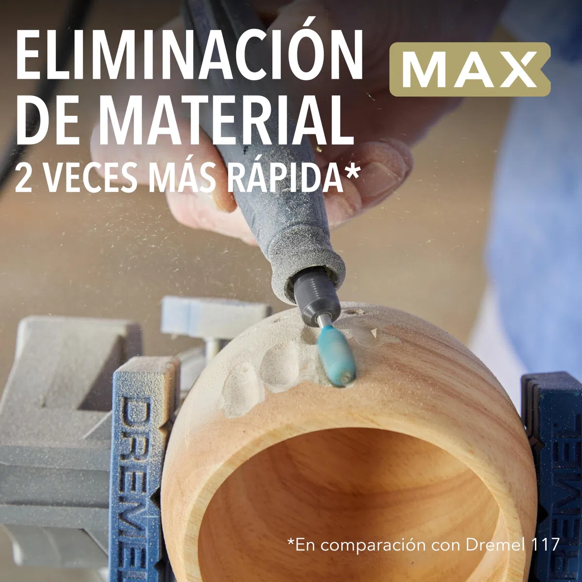 Dremel Max High Performance Power Carving Bit (9954), material acero inoxidable, 7,9 mm de diámetro "cabeza de bola" para tallar en madera, plástico, espuma EVA y goma. Parte de la Dremel MAX Life