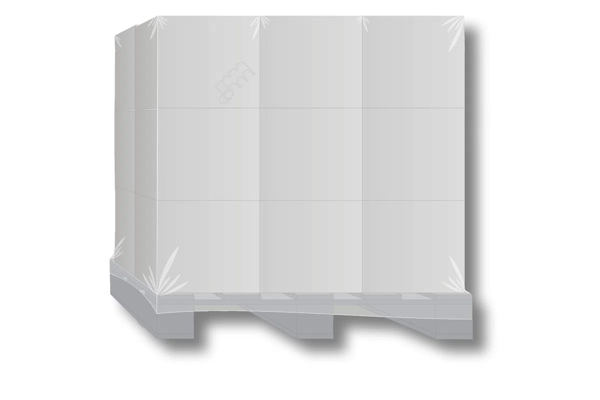 Juego de 10 fundas termorretráctiles para palés europeos + caja de rejilla para palés europeos de hasta 1,25 m de altura [1250 + 850 x 1800 mm] muy estable + fuerte [125 my] transparente e impermeable