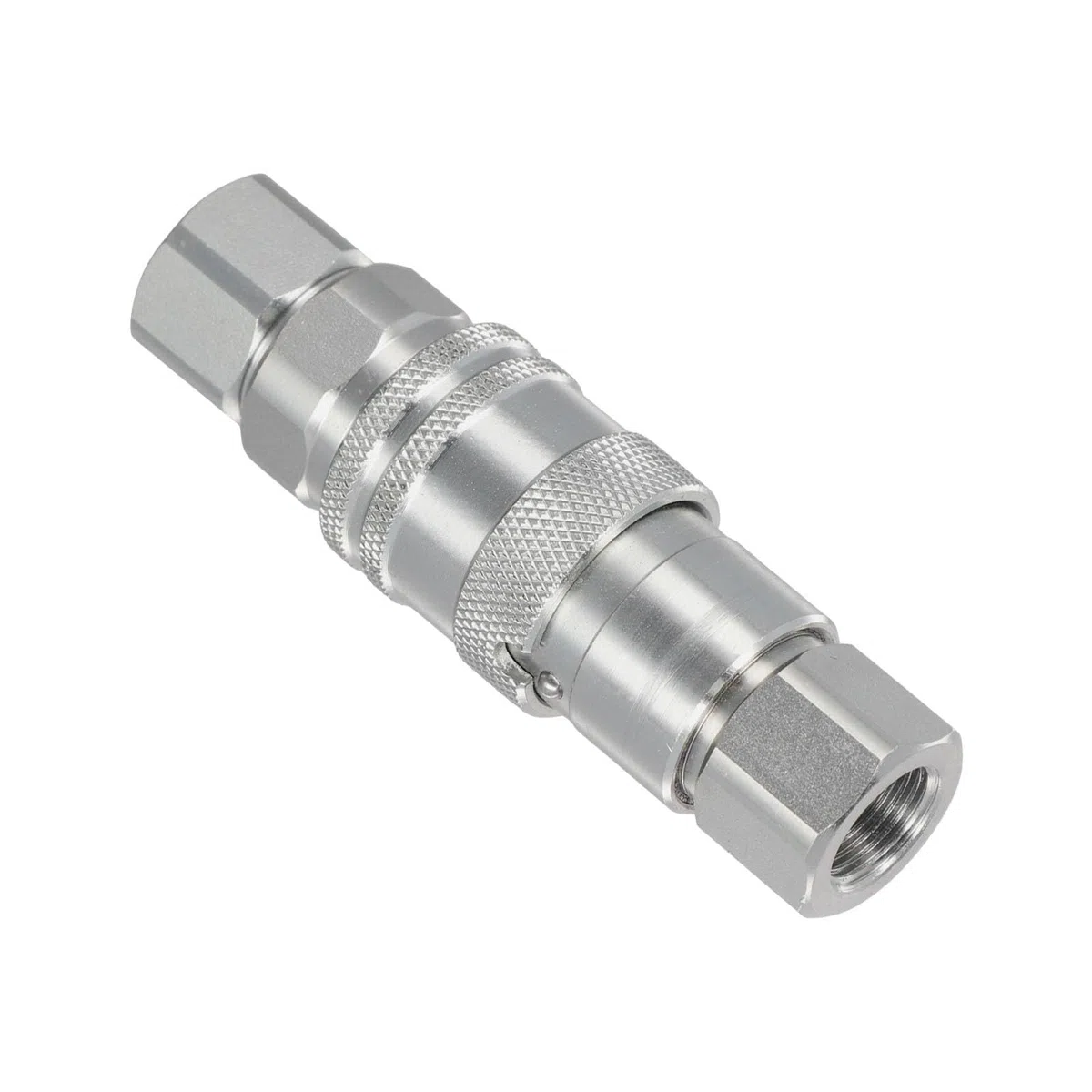 1 juego de acoplamiento rápido hidráulico plano FF con válvula – para NPT1/4 3/8 1/2 3/4 (G1/2))