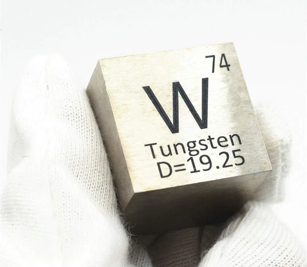 Cubo de tungsteno de 10 mm. y 99,95% de pureza. Siente su densidad y dureza.