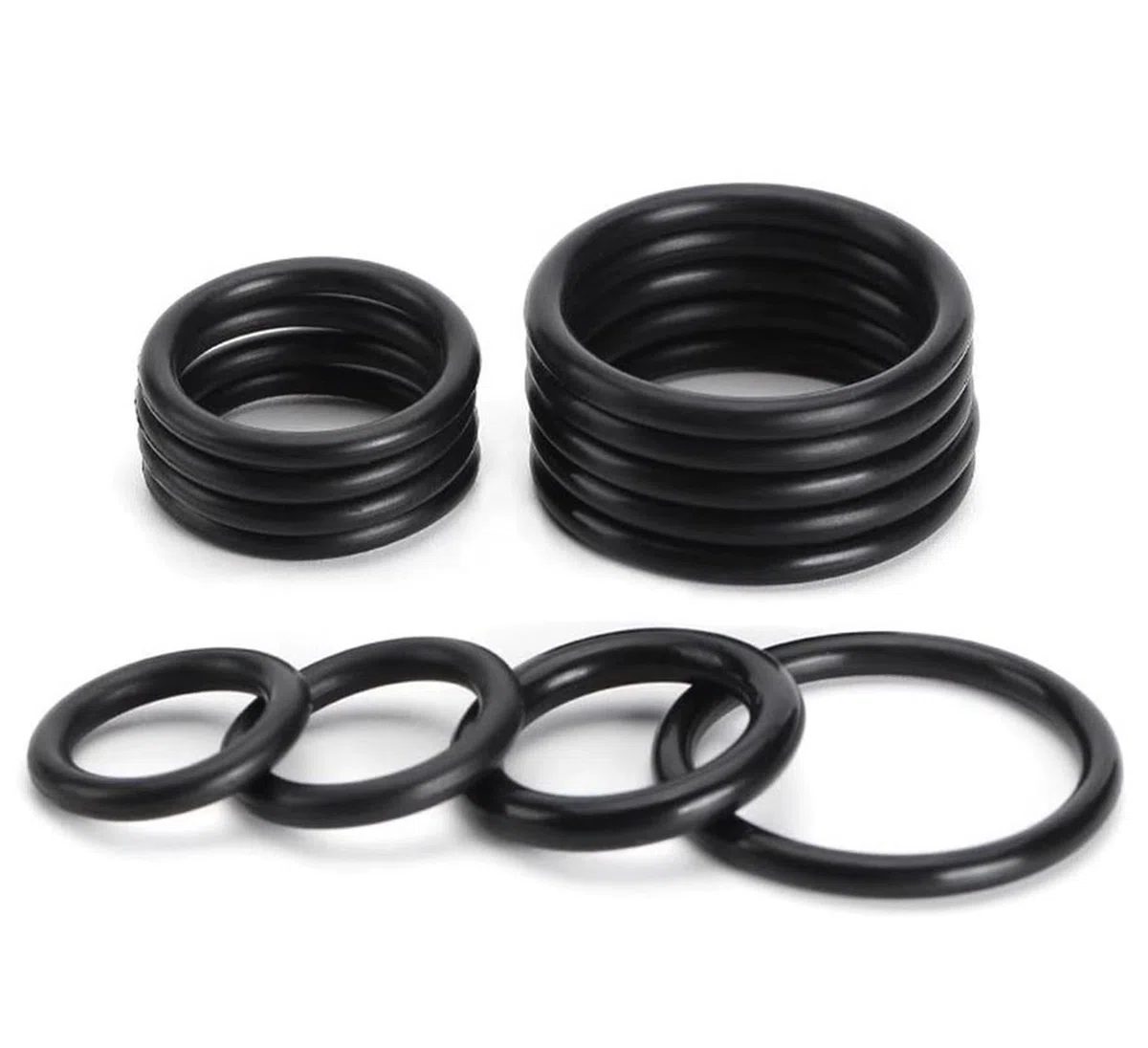 5 pcs tóricas de caucho de nitrilo, 55 mm de diámetro interior, 6 mm de ancho, juntas de sellado de caucho de nitrilo negras