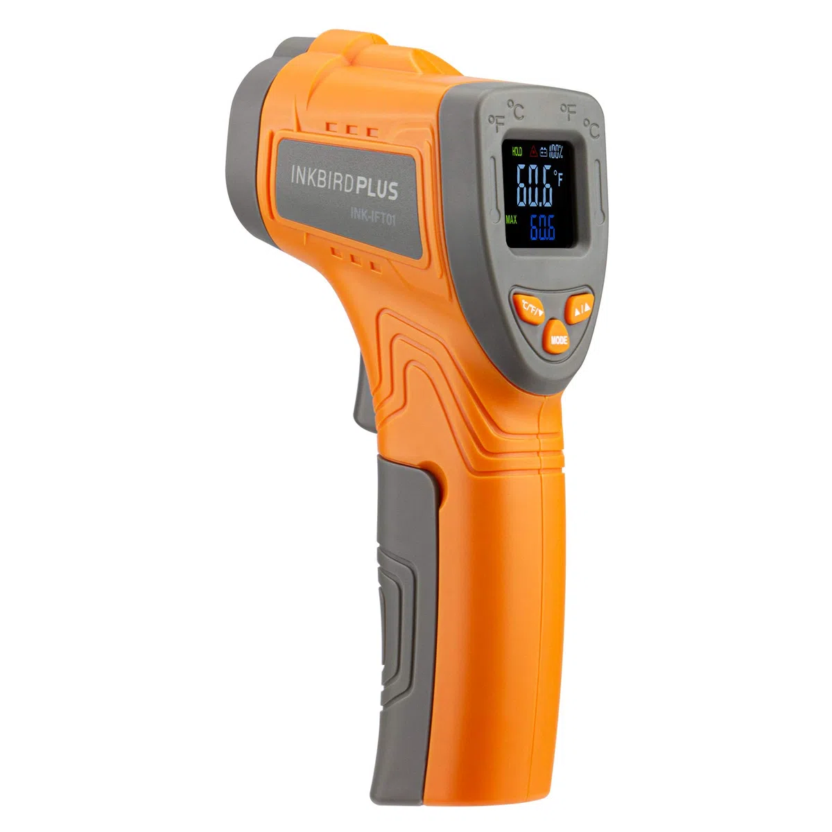 INKBIRD INK-IFT01 Termómetro infrarrojo sin contacto Pistola de temperatura láser digital Emisividad ajustable Medida máxima 550 ℃ Termómetro de lectura instantánea para cocinar Industria automotriz