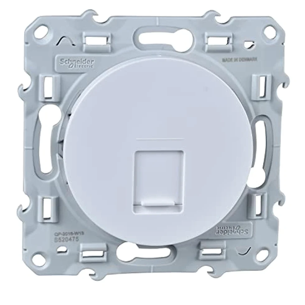 Schneider Electric S520475 Toma RJ45 Categoría 6 UTP, Blanco