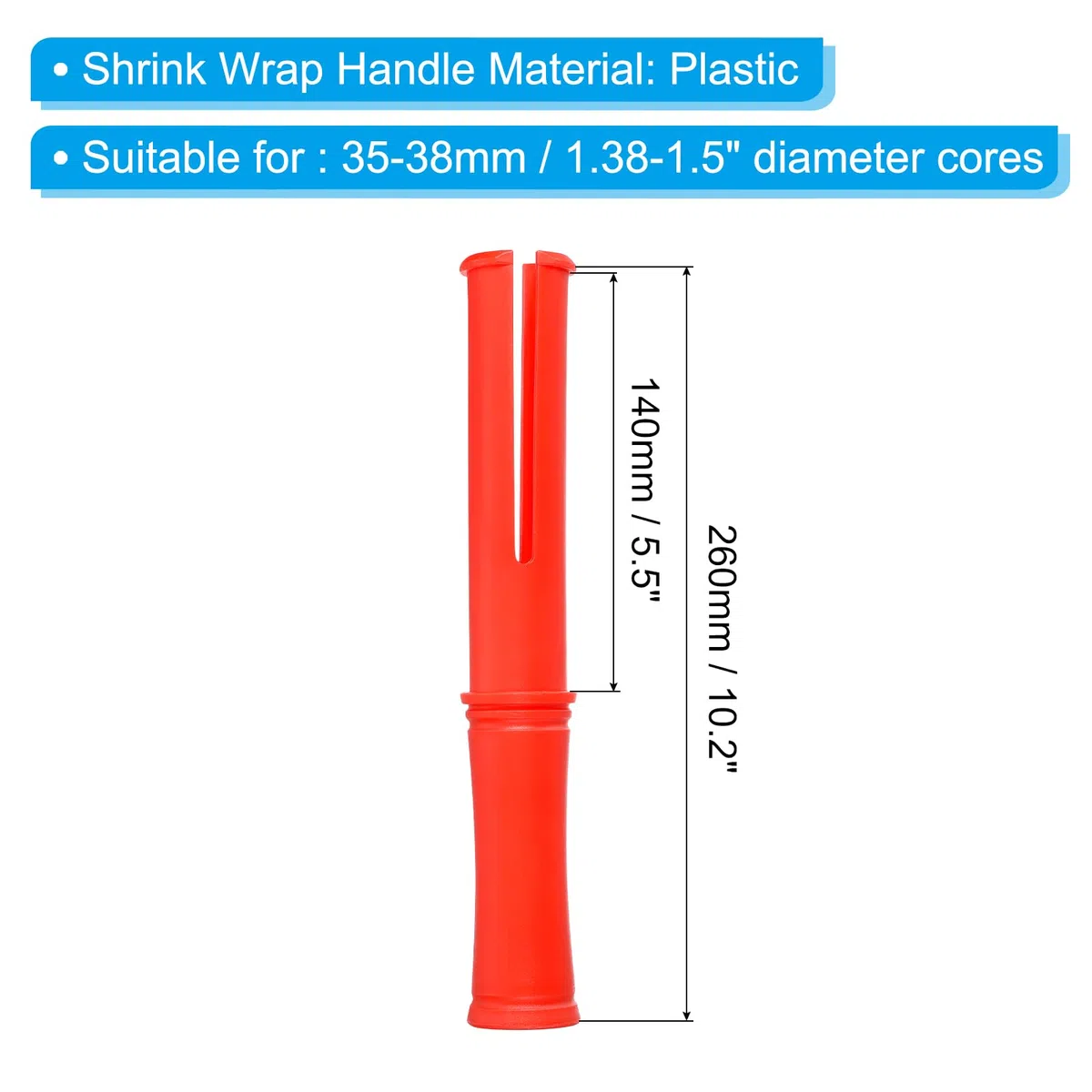 PATIKIL 10 Pulgadas Retráctil Envoltura Mango, 4uds Estirable Envoltura Dispensador Estirable Película Dispensador Pequeño Mano Dispensador Ahorro para 1.5 Pulgada Núcleo, Rojo