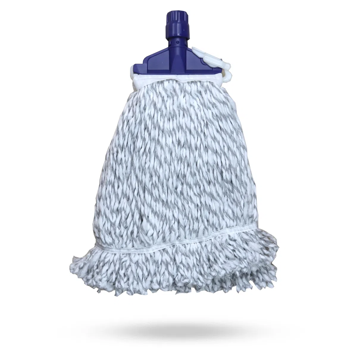 Mopa Industrial microcotton con Pinza de plástico | Mopa con Soporte de plástico | Kentucky mop + Holder| Clip/Adaptador de Repuesto| Fregona Industrial con Soporte de plástico