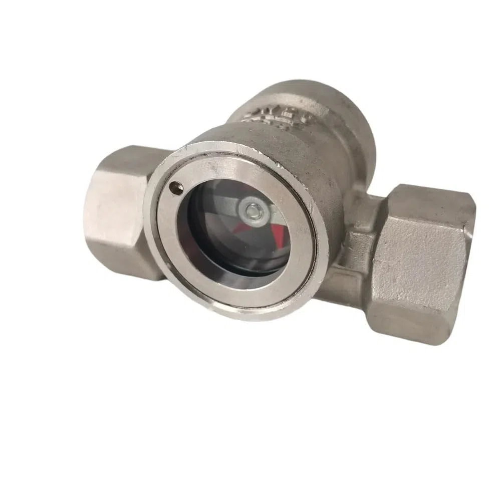 Visor indicador de Flujo de Agua BSP de Acero Inoxidable 304 con Impulsor de plástico (Size : 1")