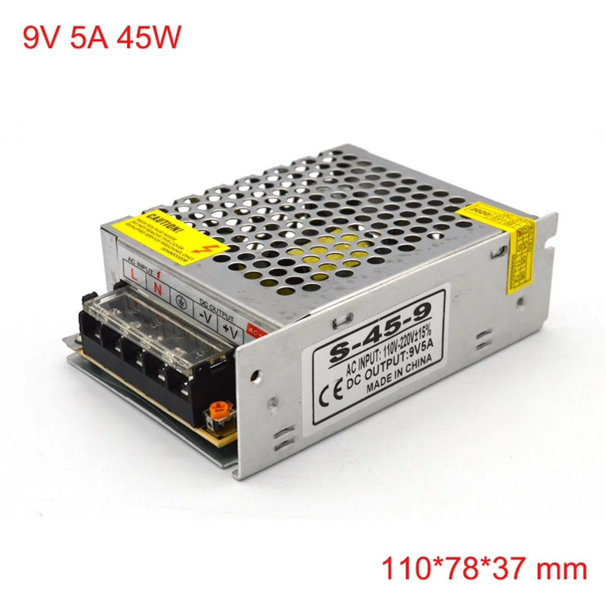 Fuente de alimentación 9V 2A 3A 5A 10A 22A 30A AC 110V 220V a DC 9V Adaptador de Fuente de alimentación 9 voltios SMPS Fonte 500W for Tira LED(9V 5A)