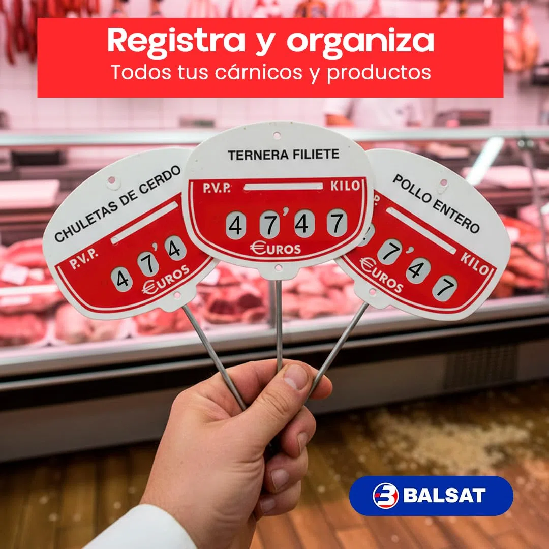 BALSAT | Portaprecios Para Tienda | Portaprecios Ajustable Y Funcional | Porta Precios Versátil Para Charcuteria Y Carniceria | Porta Precios Profesionales Para Organización | 12 Unidades