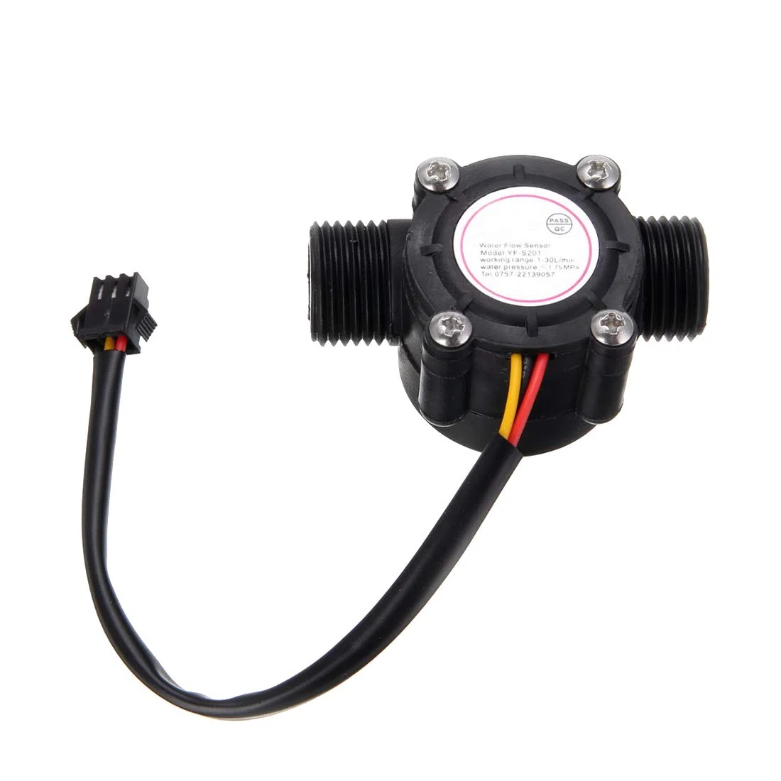 HiLetgo Water Flow Sensor G1/2" Water Flow Hall Sensor Switch 1-30L/min 1.75MPa Flow Meter Flowmeter Counter Water Flow Sensor