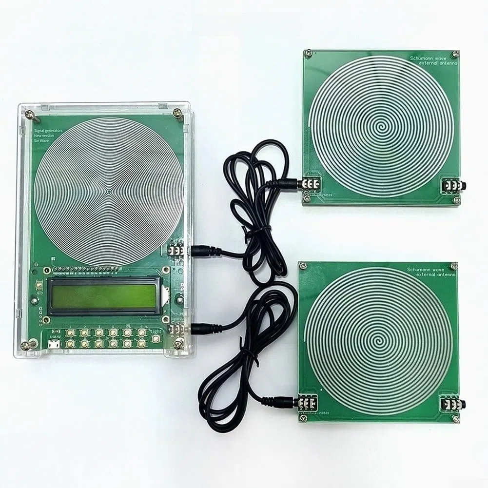 Generador de frecuencia portátil 0.1Hz-99999Hz para resonancia Schumann, unidad de onda sinusoidal ajustable con teclado y PCB verde (A)