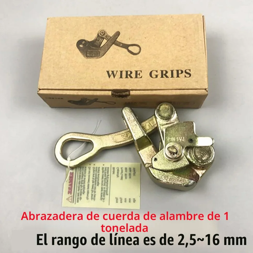 Abrazadera tensora de cuerda de alambre, tensor de alambre resistente, abrazadera de cable multifuncional para la industria de la comunicación del hogar, 1 tonelada