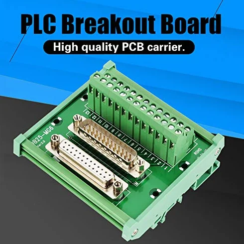 DB25 D-Sub Macho y hembra Placa de ruptura Tablero de terminales Bloque de terminales Montaje en riel DIN Módulo de interfaz Conector