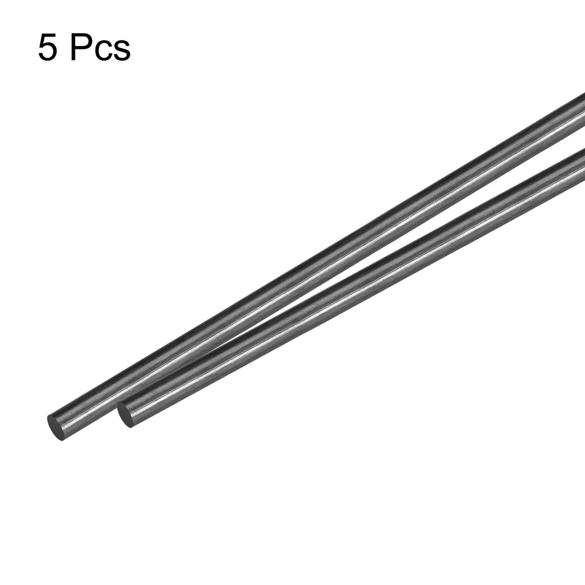 QUARKZMAN 5 Piezas Varilla de Fibra de Carbono 8mm x 400mm para Herramienta de Bricolaje de Aviones RC Tubo de Ala Brazo de Quadcopter