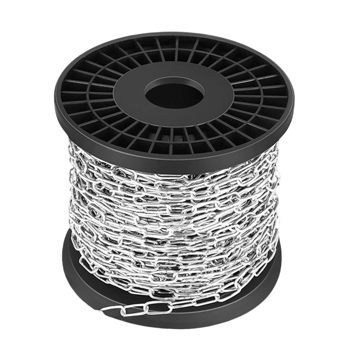 Cadena de acero inoxidable por metro 15M, cadena de acero de 1,5 mm, cadena de metal para colgar con carrete, cadena de eslabones de acero inoxidable para colgar lámparas, bolsas de arena, hamacas