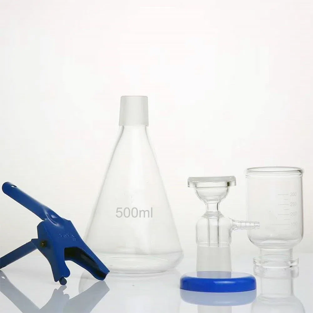 Aparato de filtración de vidrio, Equipo de laboratorio de filtro de vacío, Para filtrar en laboratorio, Kit de filtro de montaje de filtración al vacío (500ml)