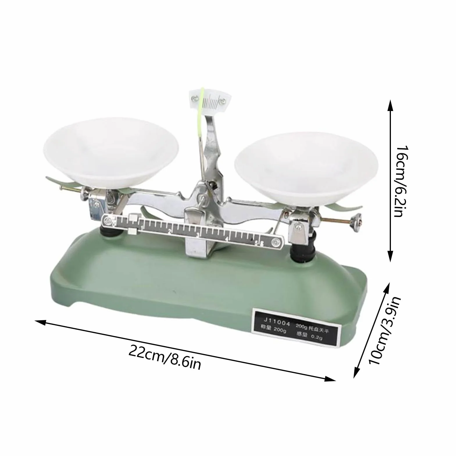 E Beam Balance,Waage Mit Gewichten,Básculas de Cinturón Escolar Balkenwaage, Ciencia Decorativa 200G0.2G Balanza de Balanza de Bandeja Mecánica con Pesas Herramienta de Enseñanza