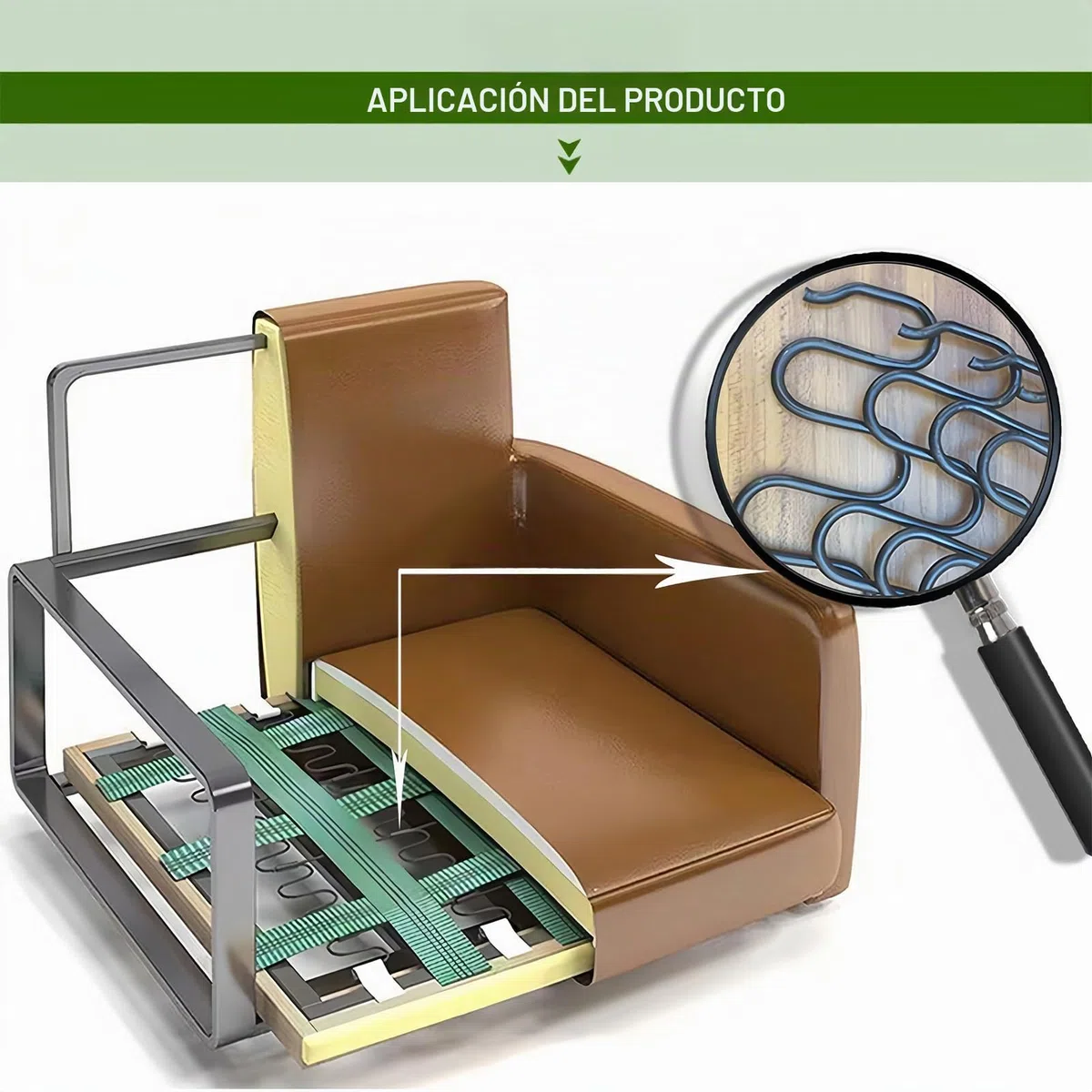Kit de Reparación de Muelles para Sofá - 4 Muelles de Repuesto, Clips y Tornillos Incluidos - Diámetro 4.0, Longitud 45 cm - Para Muebles y Sofás