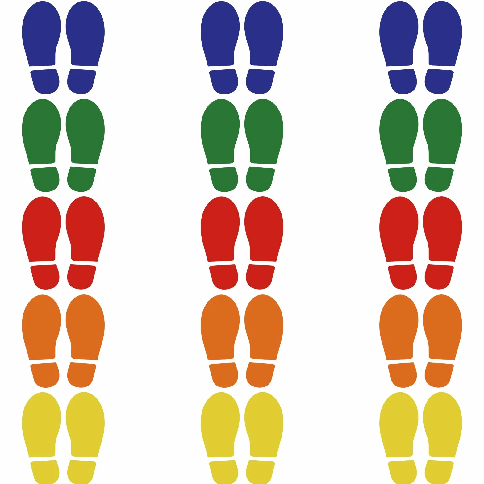 18 pares de calcomanías coloridas para piso, tamaño de huellas de zapatos para aula y oficina, instrucciones de guía (idioma español no garantizado)
